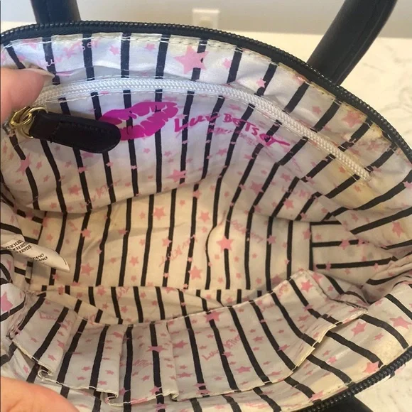 Betsey Johnson Black and White French Bulldog Crossbody Bag - Picture 3 of 10